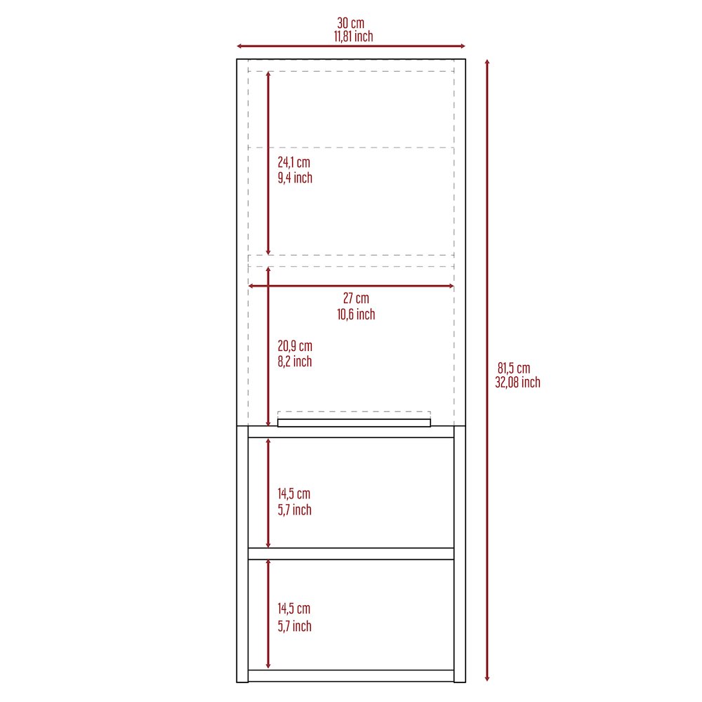 Rectangle 2-Shelf Medicine Cabinet White. Picture 6