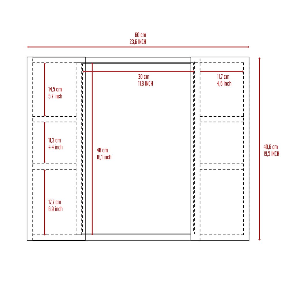 1-Drawer Medicine Cabinet Light Grey. Picture 7