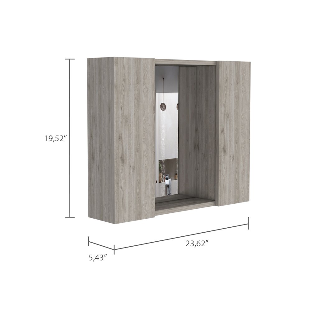 1-Drawer Medicine Cabinet Light Grey. Picture 3