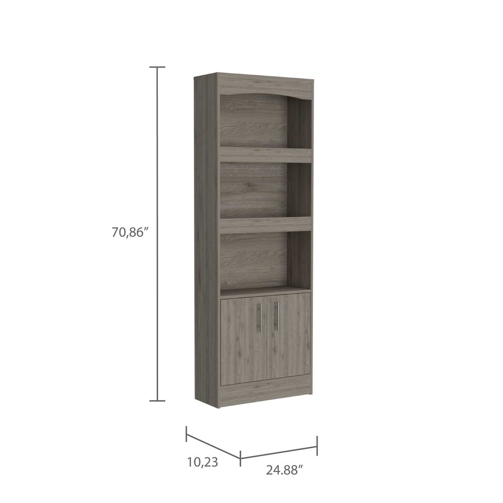 1-Drawer 3-Shelf Bookcase Light Grey. Picture 3