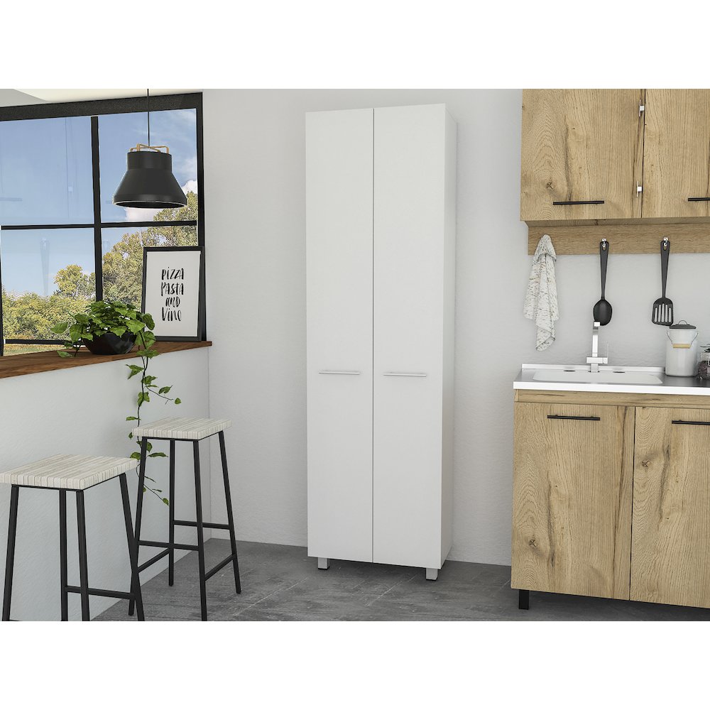 Rectangle Pantry Cabinet White. Picture 4