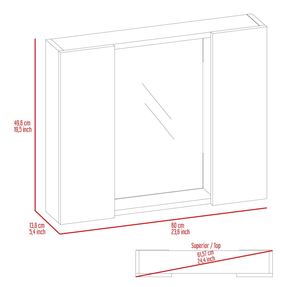 1-Drawer Medicine Cabinet Light Grey. Picture 6