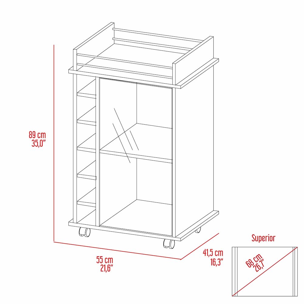 2-Drawer Nightstand White and Light Oak. Picture 6