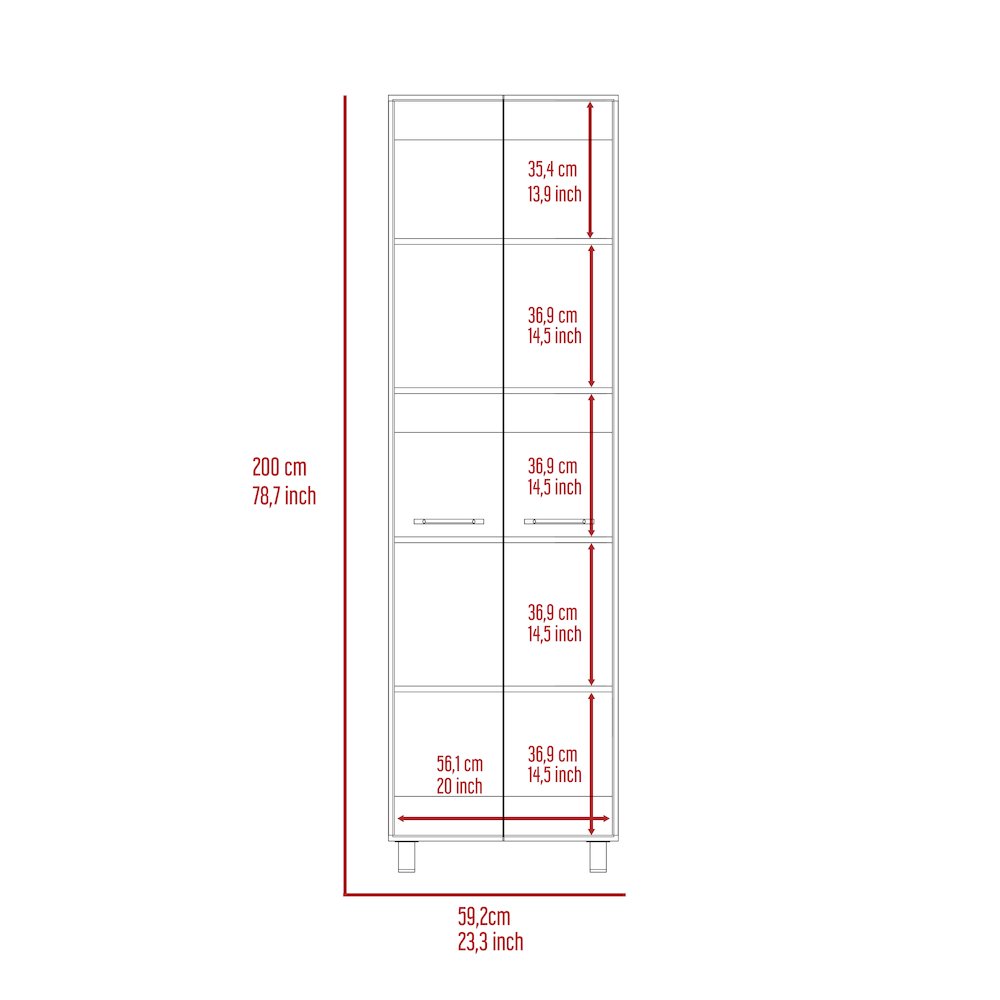 Rectangle Pantry Cabinet White. Picture 7
