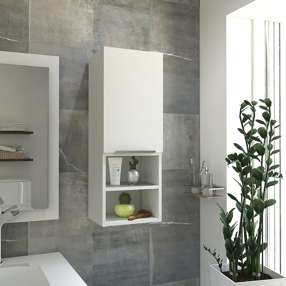 Rectangle 2-Shelf Medicine Cabinet White. Picture 4