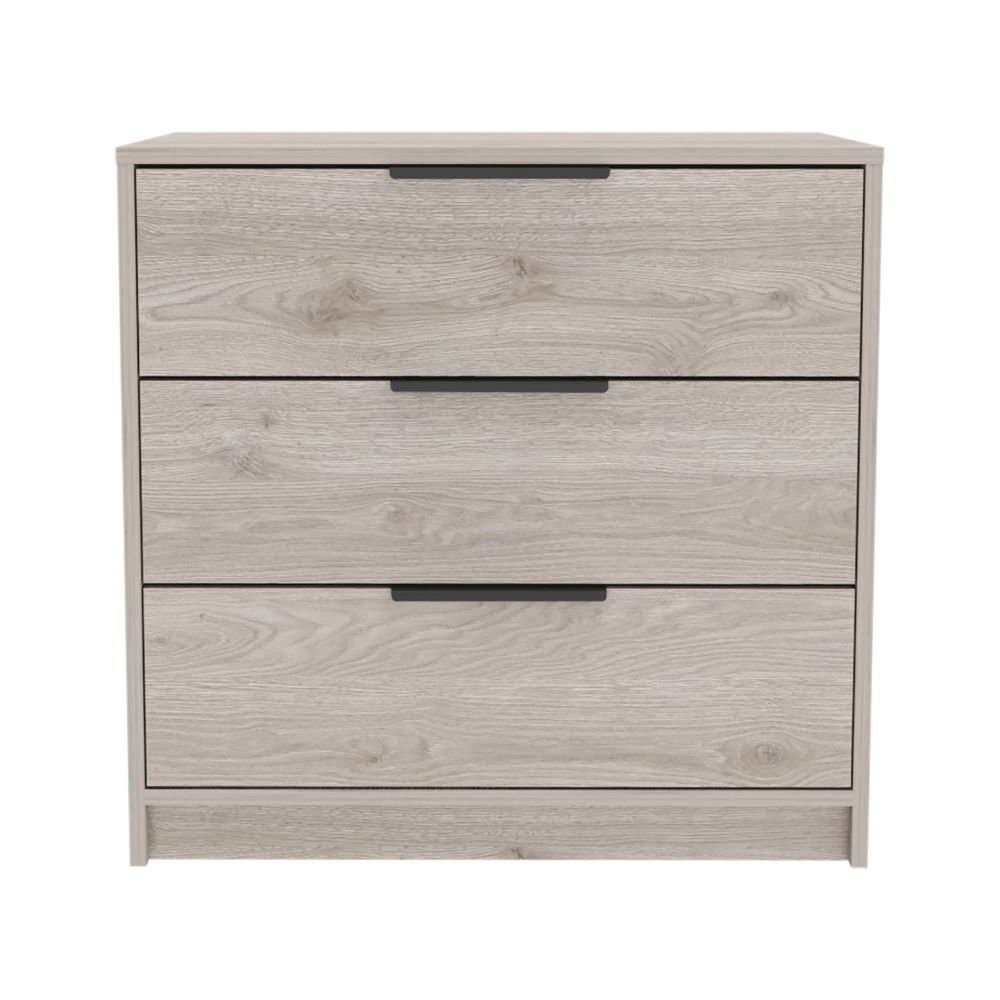 3-Drawer Rectangle Dresser Light Grey. Picture 1