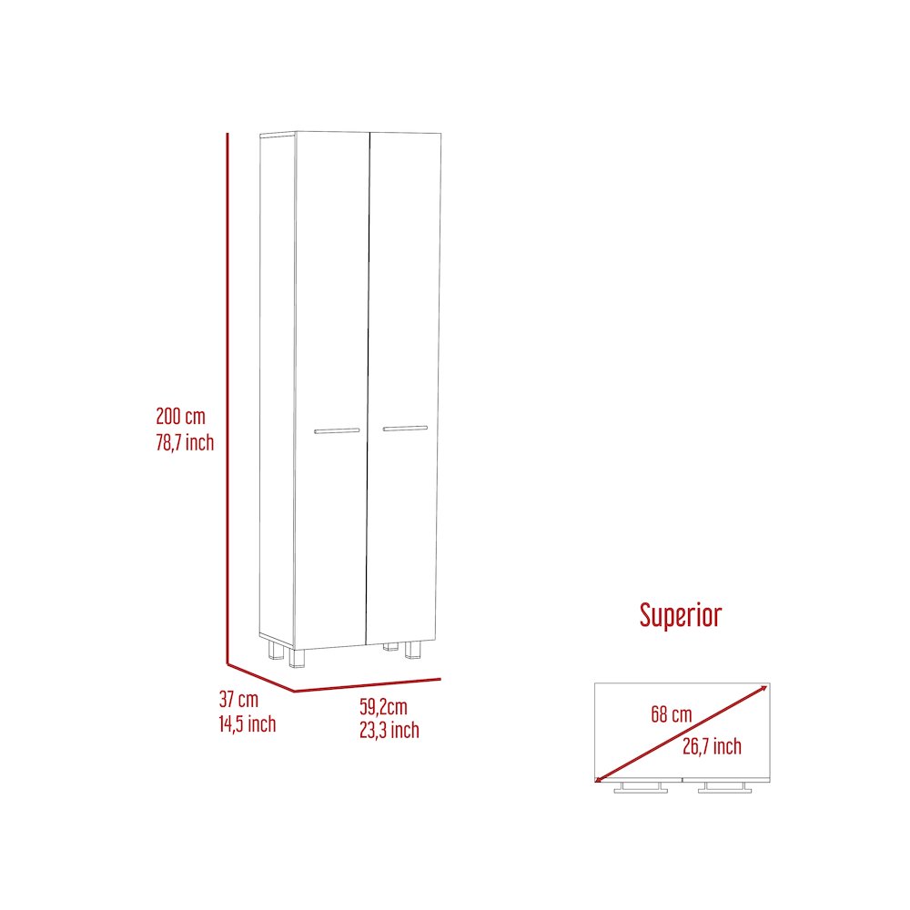 Rectangle Pantry Cabinet White. Picture 6