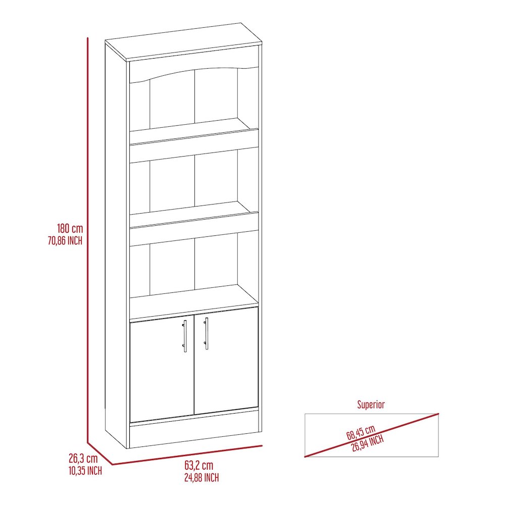 1-Drawer 3-Shelf Bookcase Light Grey. Picture 7