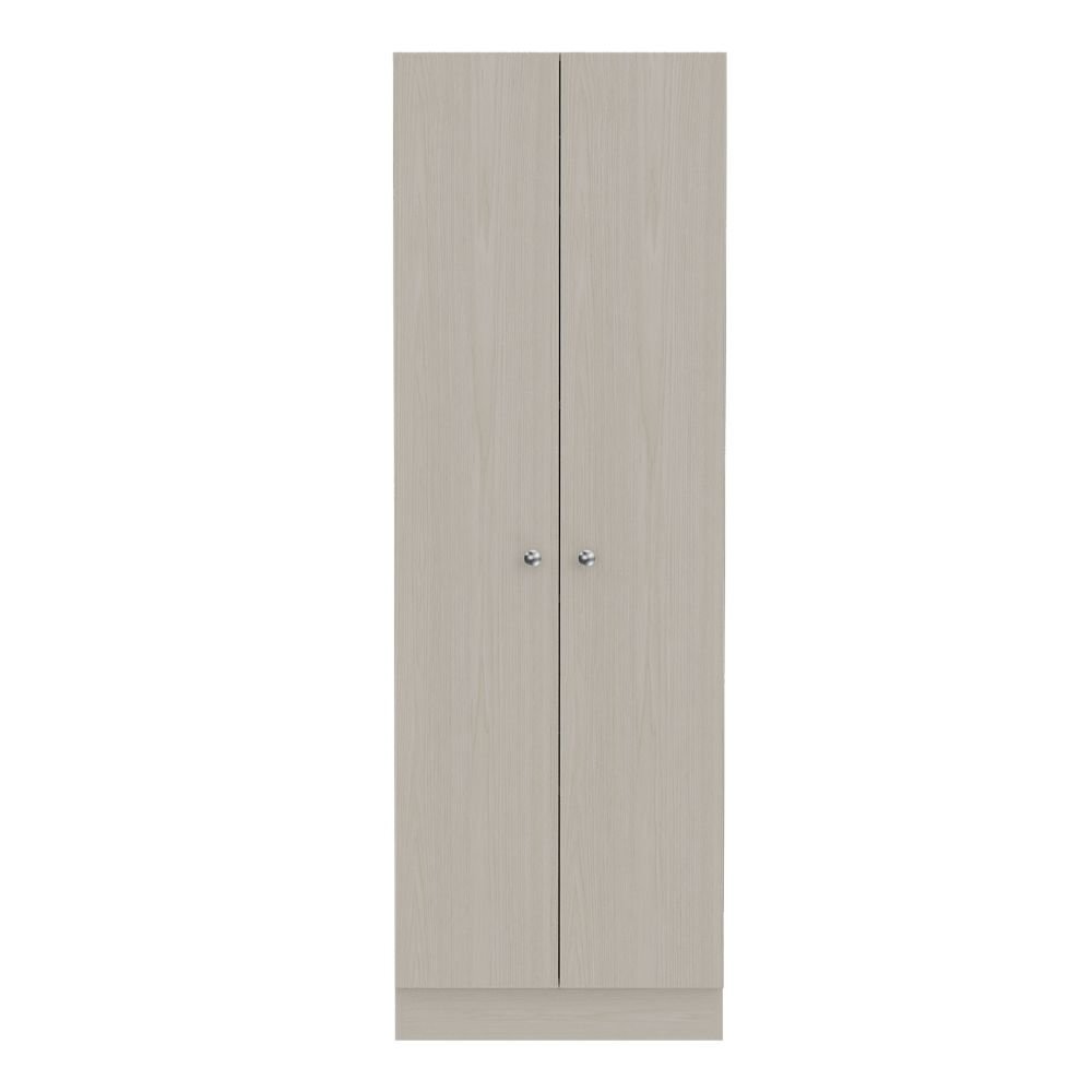 Rectangle 2-Door Storage Tall Cabinet White Washed Oak. Picture 2
