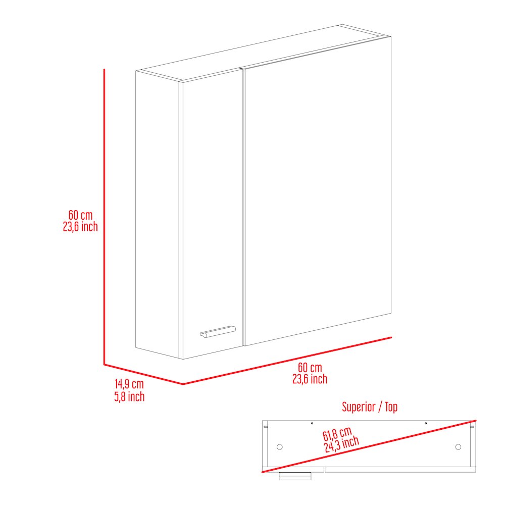 4-Shelf Medicine Cabinet White. Picture 6