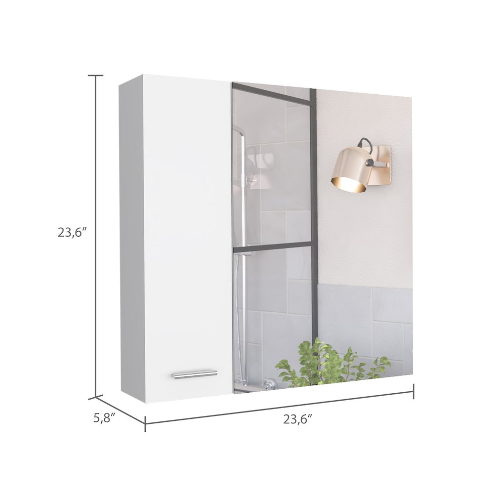 4-Shelf Medicine Cabinet White. Picture 3