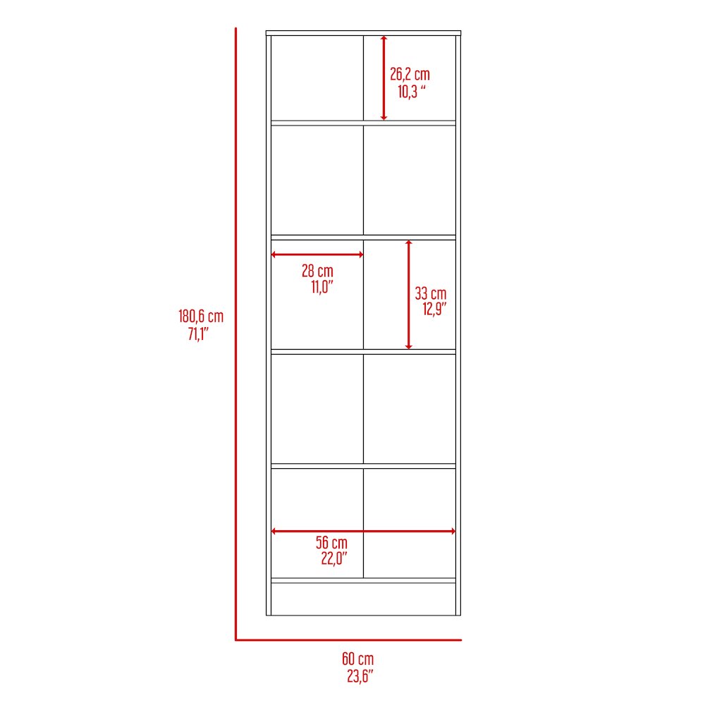 Rectangle 2-Door Storage Tall Cabinet Light Oak and Black Wengue. Picture 6