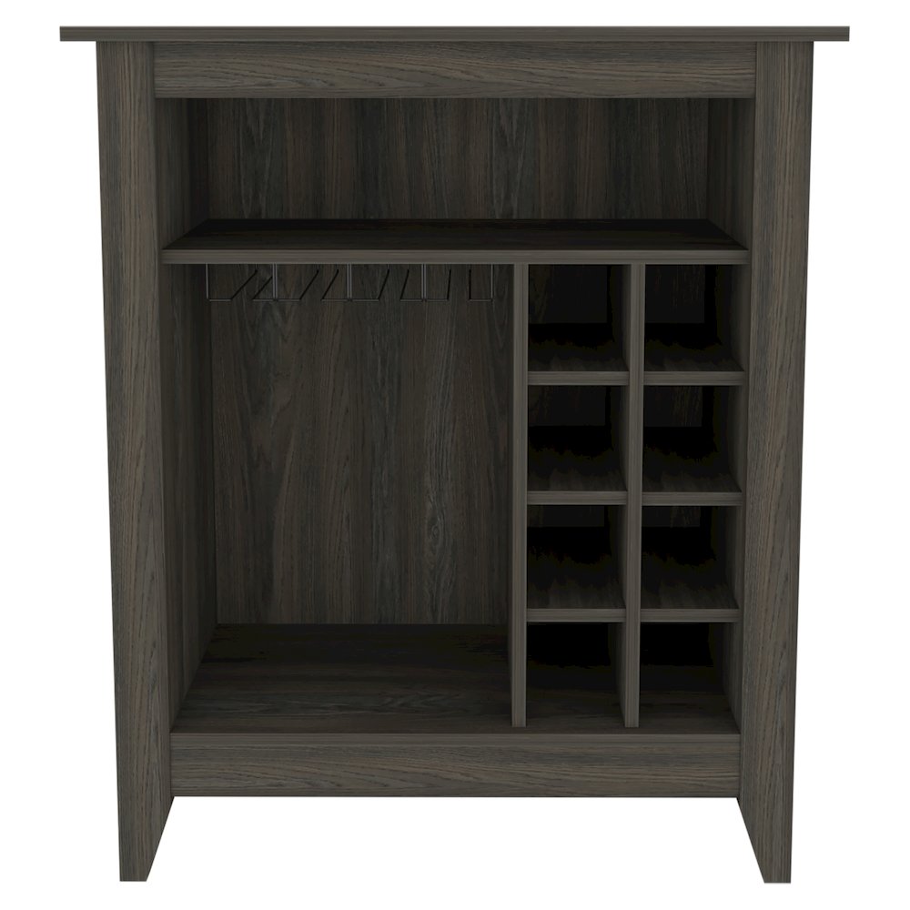 6-Bottle 1-Drawer 1-Shelf Bar Cabinet Carbon Espresso. Picture 2