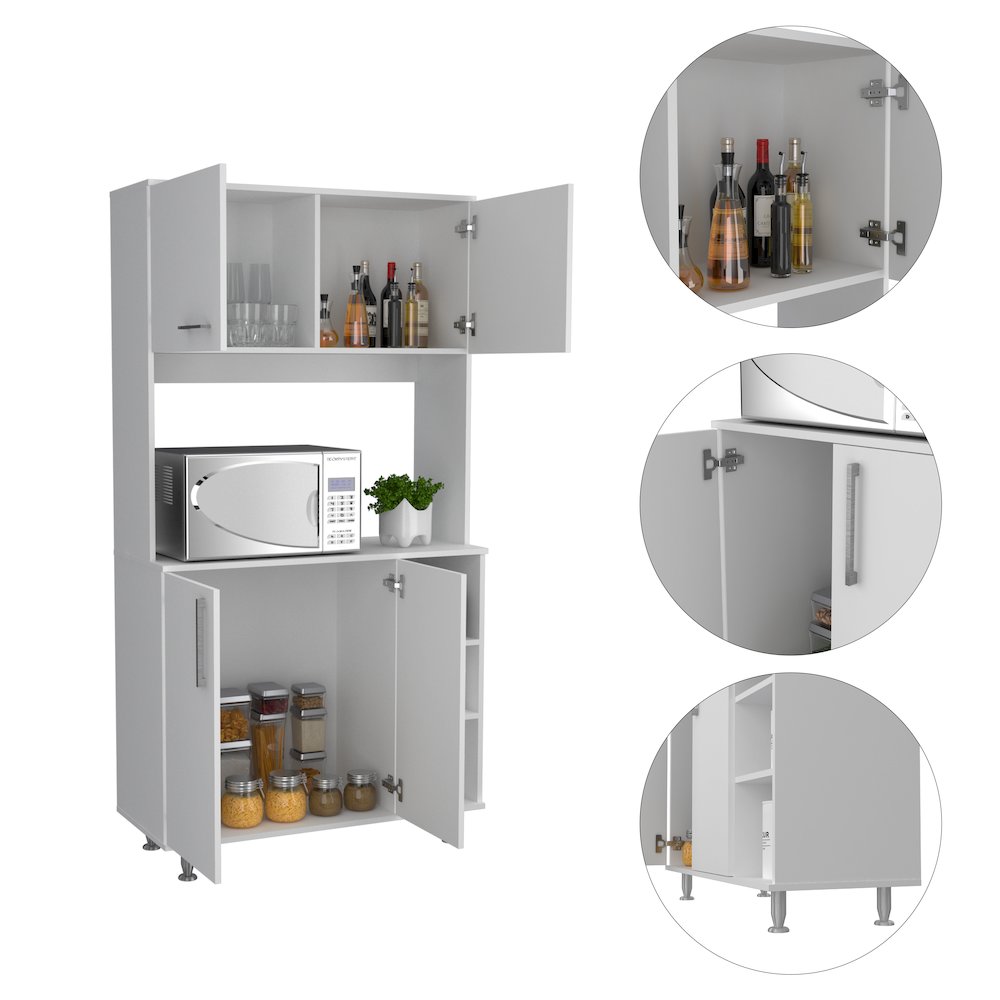 3-Shelf Pantry Cabinet White. Picture 1