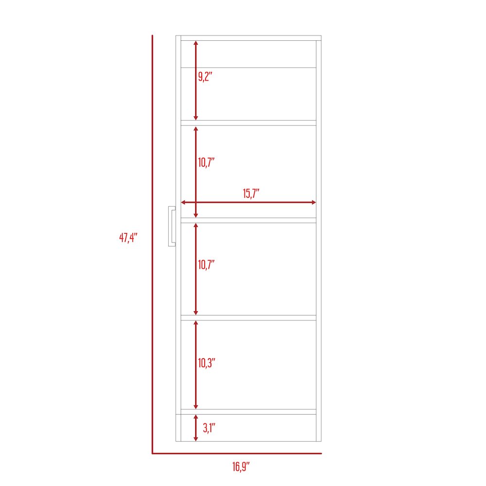 Rectangle Pantry Cabinet White. Picture 7