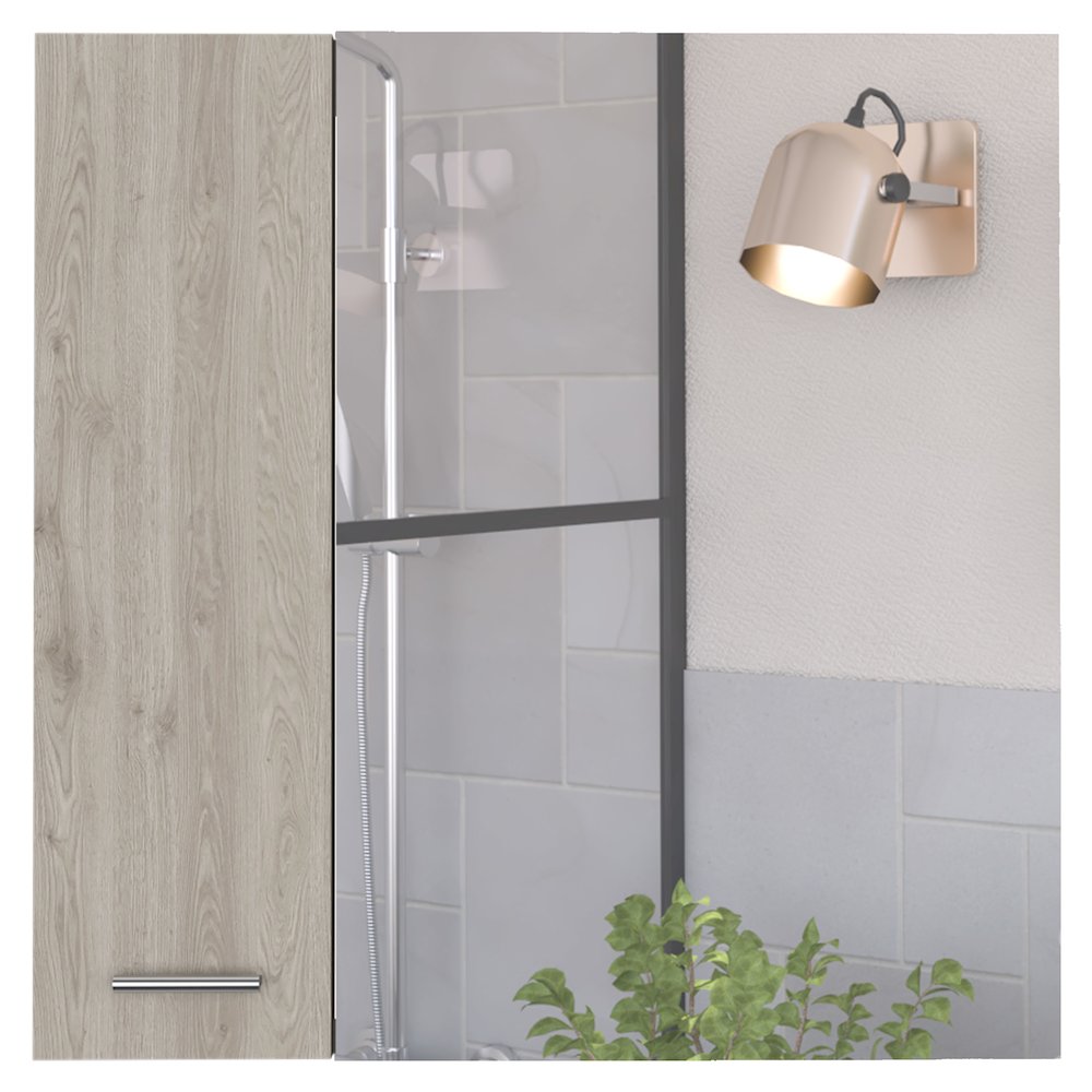 4-Shelf Medicine Cabinet Light Grey. Picture 2