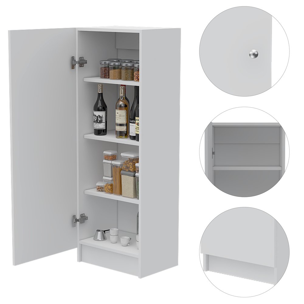 Rectangle Pantry Cabinet White. Picture 1