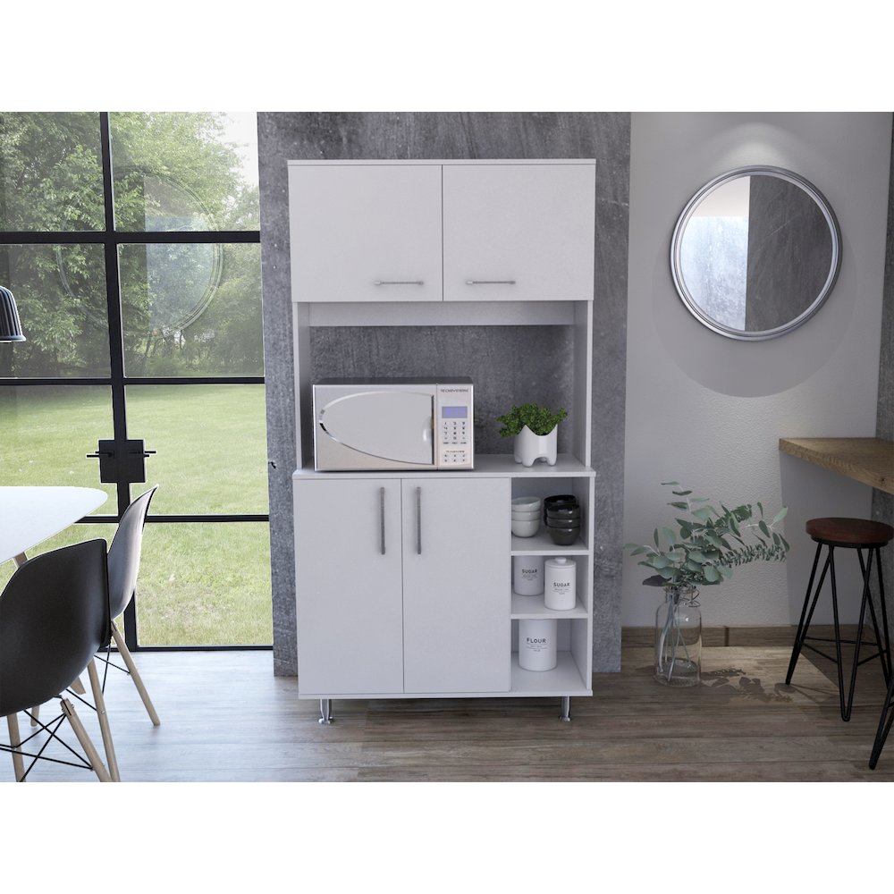 3-Shelf Pantry Cabinet White. Picture 4