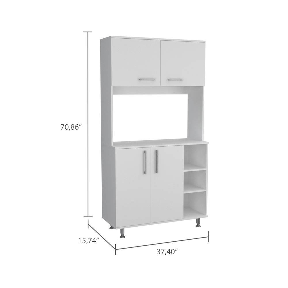 3-Shelf Pantry Cabinet White. Picture 3