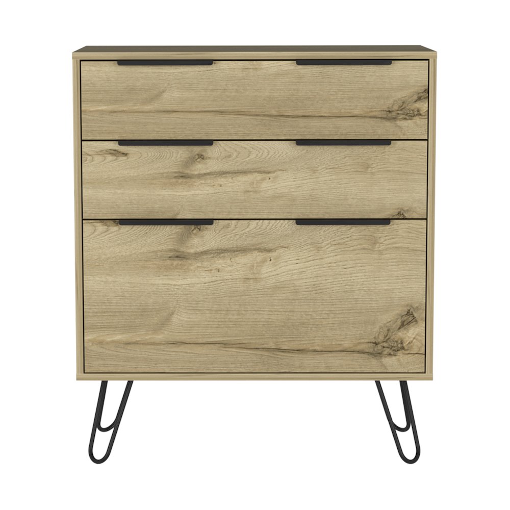 3-Drawer Dresser Light Oak. Picture 2