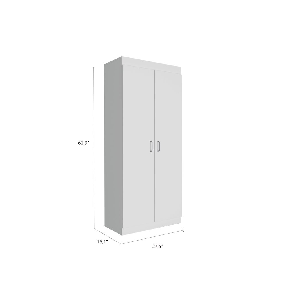 5-Shelf Pantry Cabinet White. Picture 3