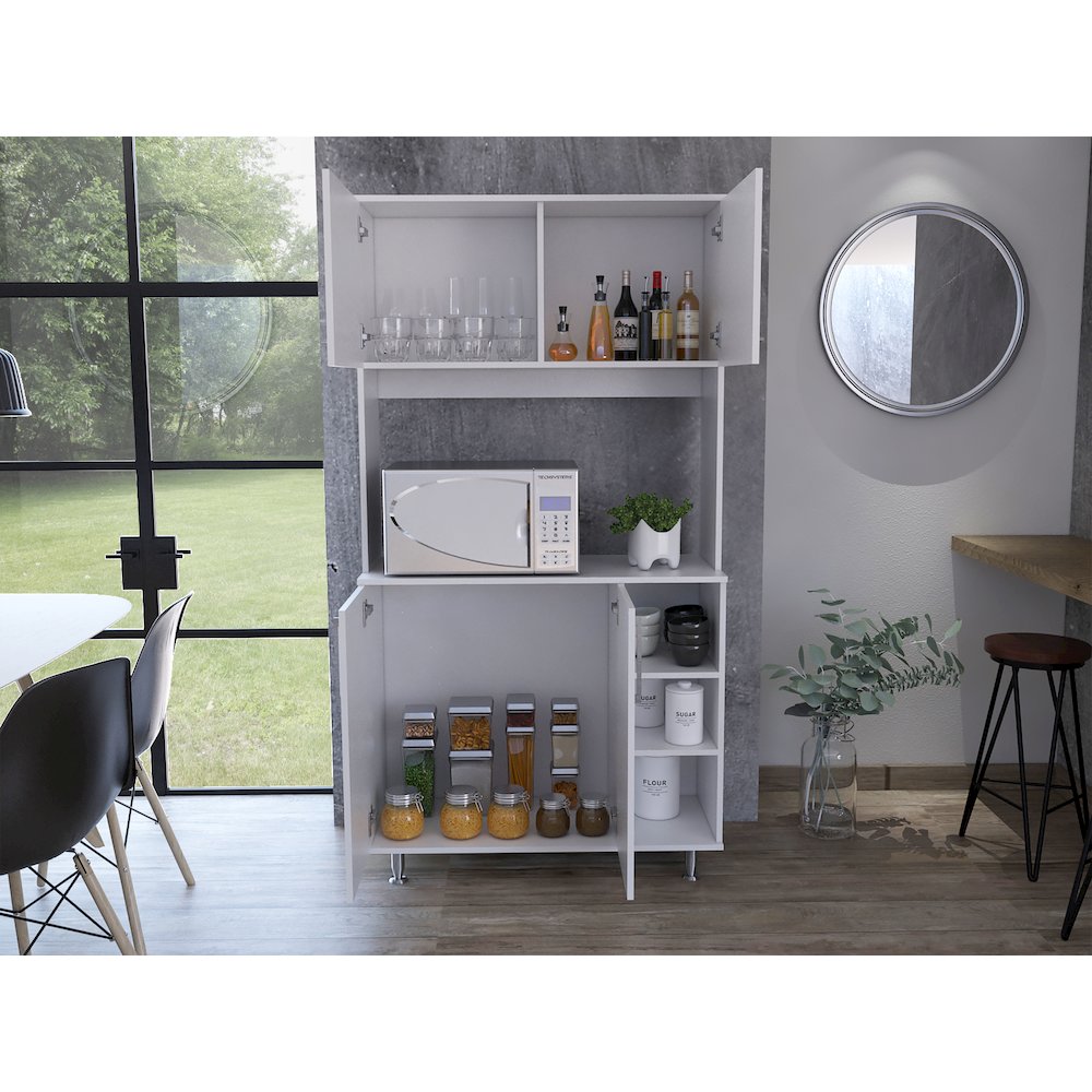 3-Shelf Pantry Cabinet White. Picture 5