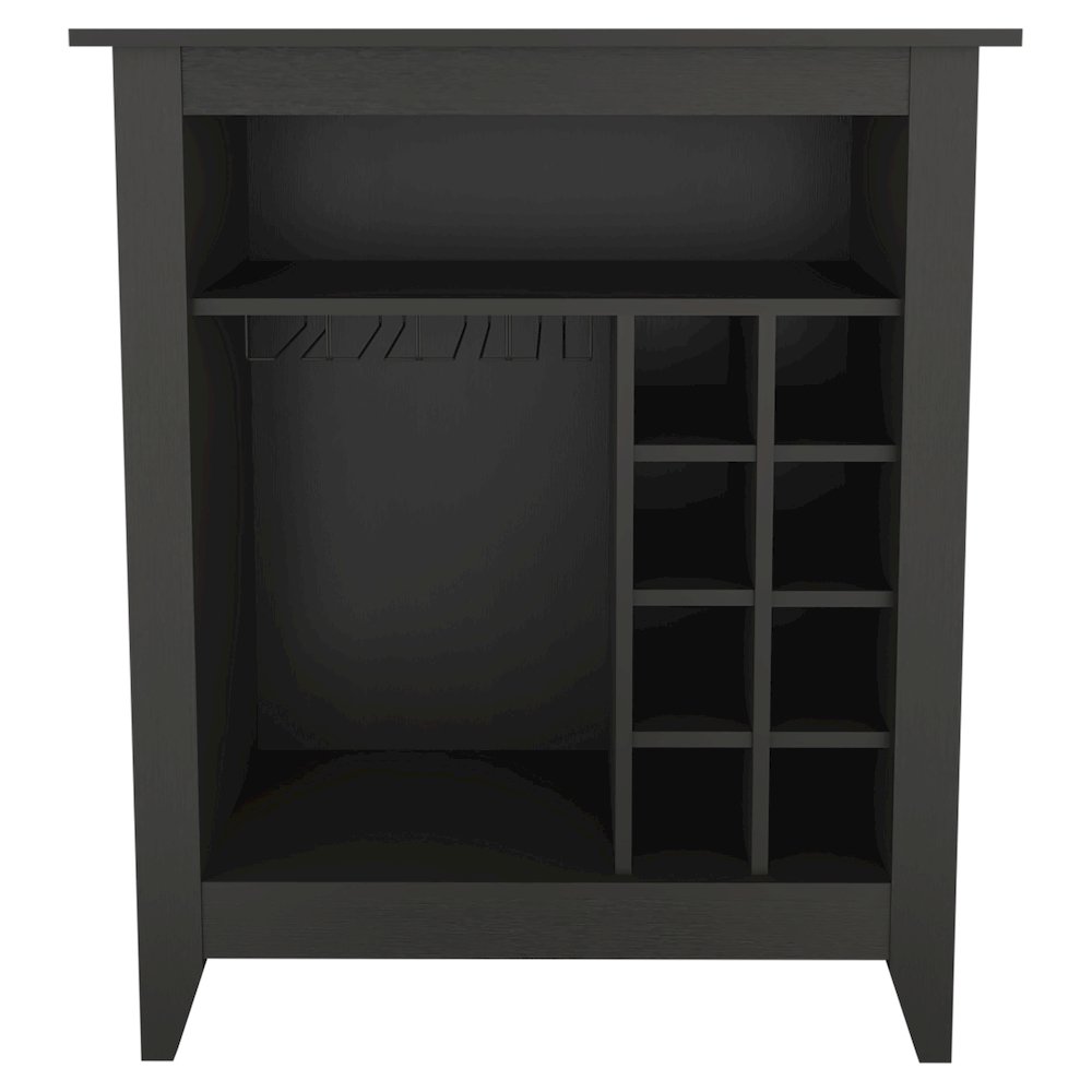 6-Bottle 1-Drawer 1-Shelf Bar Cabinet Black Wengue. Picture 2