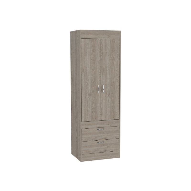 2-Drawer Armoire Light Gray. Picture 5