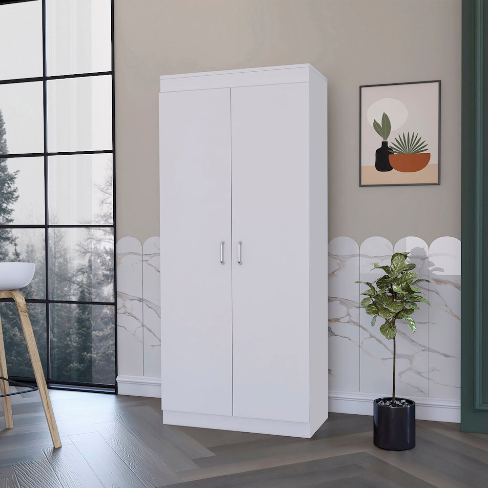 5-Shelf Pantry Cabinet White. Picture 4