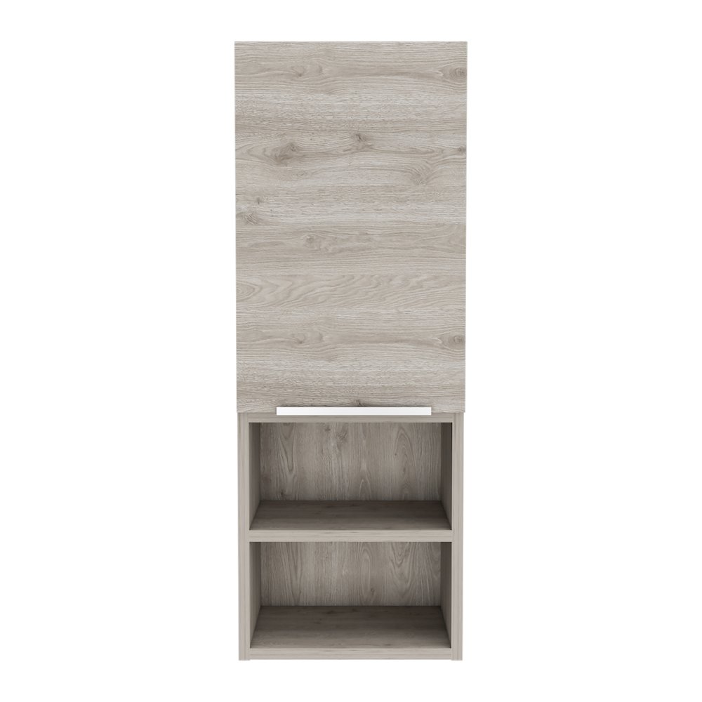 2-Shelf Bathroom Cabinet Light Grey. Picture 2