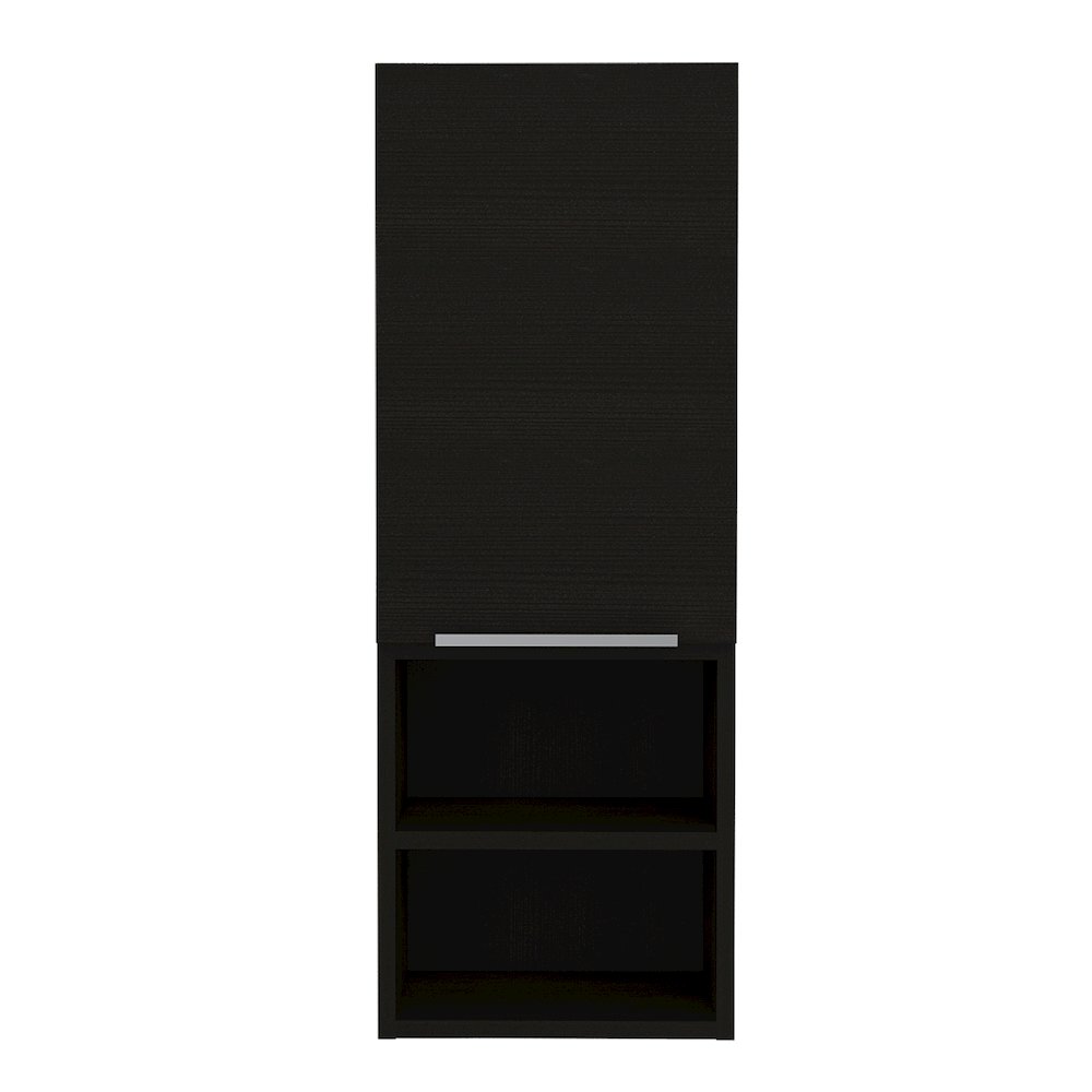 Rectangle 2-Shelf Medicine Cabinet Black Wengue. Picture 5