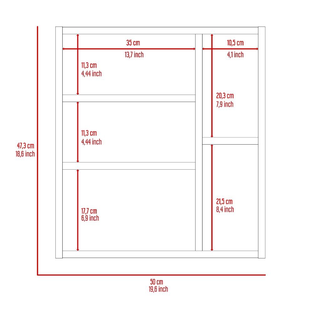 2-Shelf Medicine Cabinet with Mirror White. Picture 6