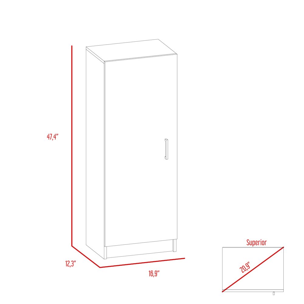 Rectangle Pantry Cabinet White. Picture 6