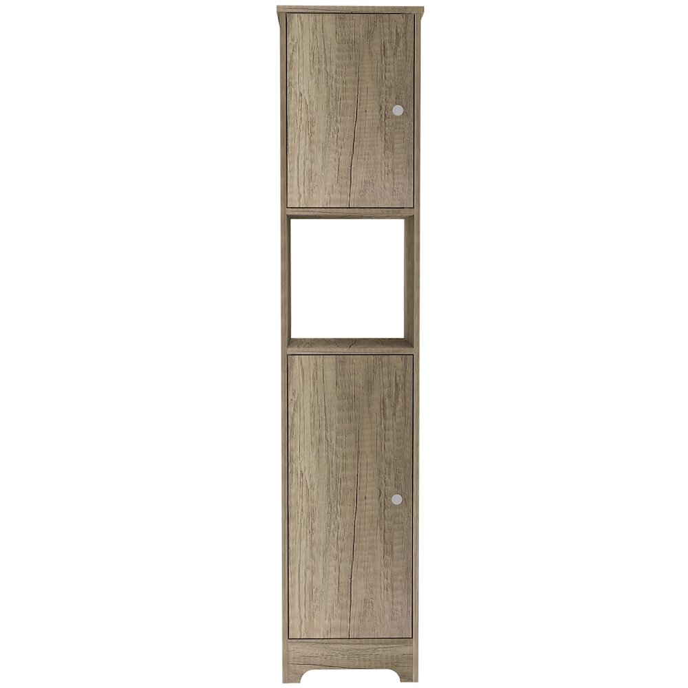 1-Shelf Linen Cabinet Light Oak. Picture 2