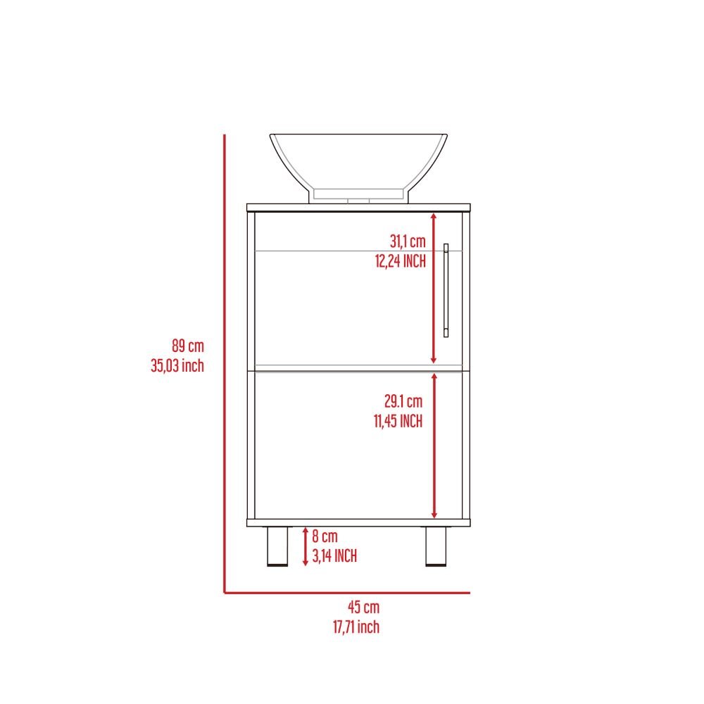 1-Shelf Single Bathroom Vanity Black Wengue. Picture 7