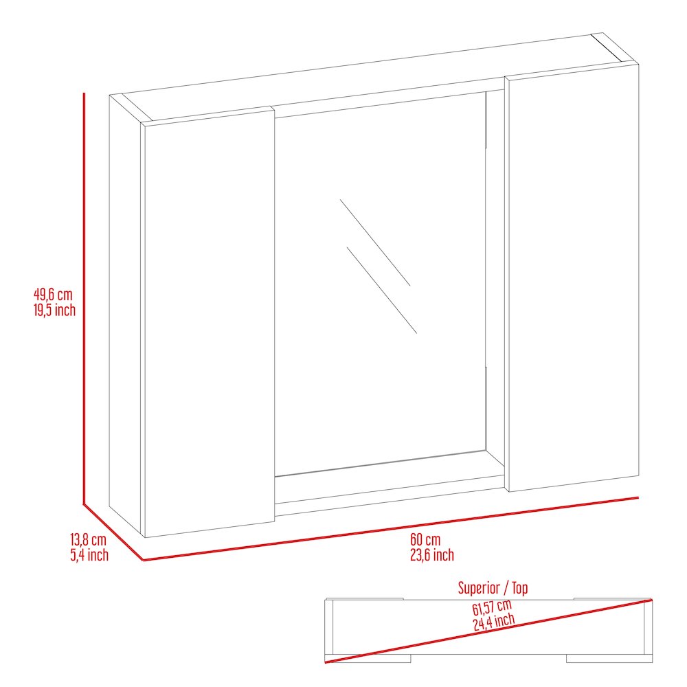 1-Drawer Medicine Cabinet White. Picture 7