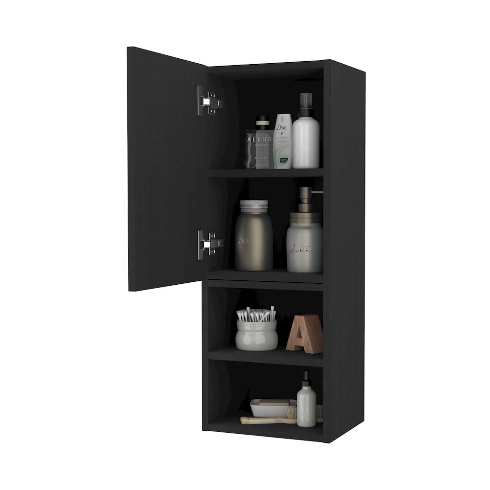 2-Shelf Medicine Cabinet Black Wengue. Picture 2