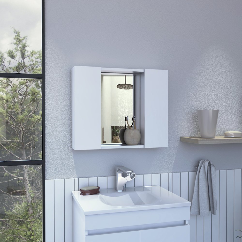 1-Drawer Medicine Cabinet White. Picture 4