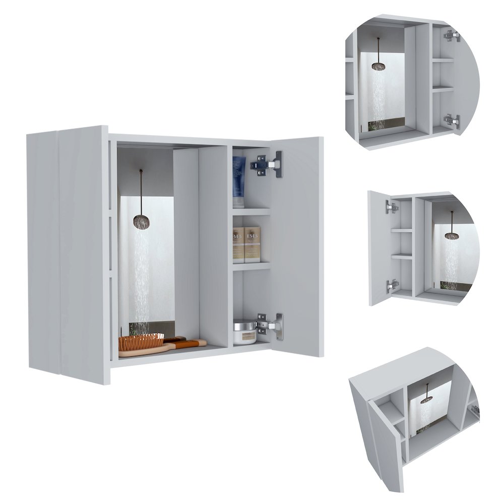 1-Drawer Medicine Cabinet White. Picture 1