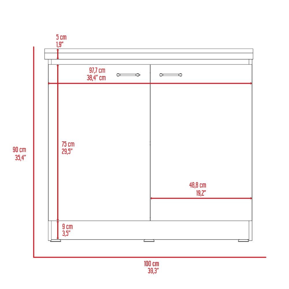 Rectangle 2-Door Utility Sink and Cabinet White and Light Gray. Picture 7