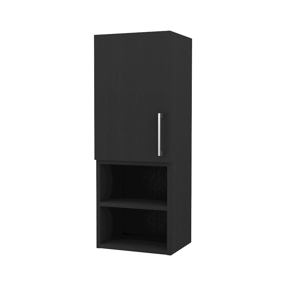 2-Shelf Medicine Cabinet Black Wengue. Picture 1