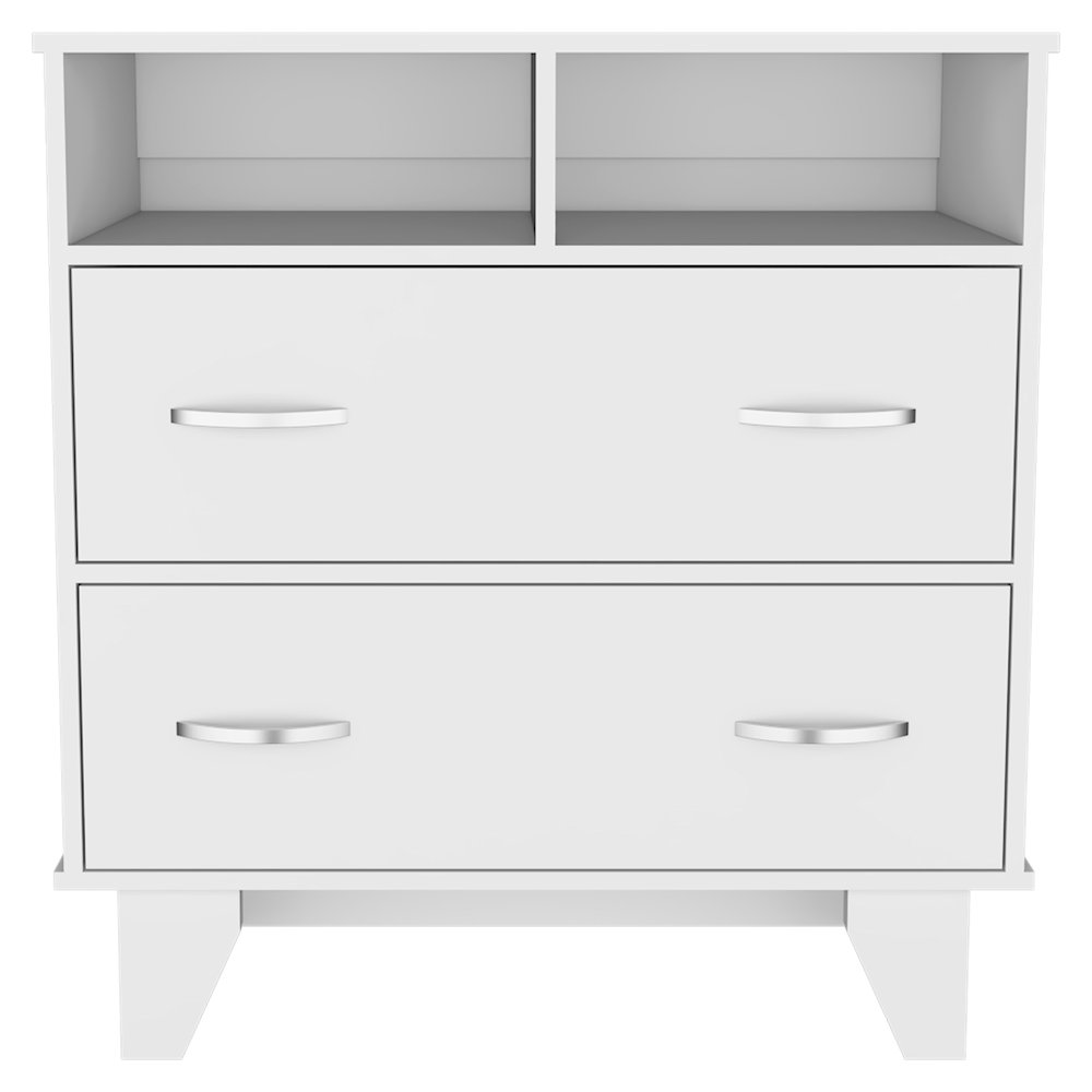 2-Drawer 2-Shelf Dresser White. Picture 1