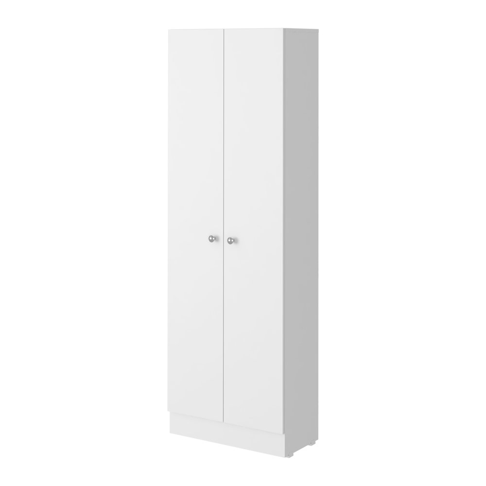 Rectangle 2-Door Storage Tall Cabinet White. Picture 2