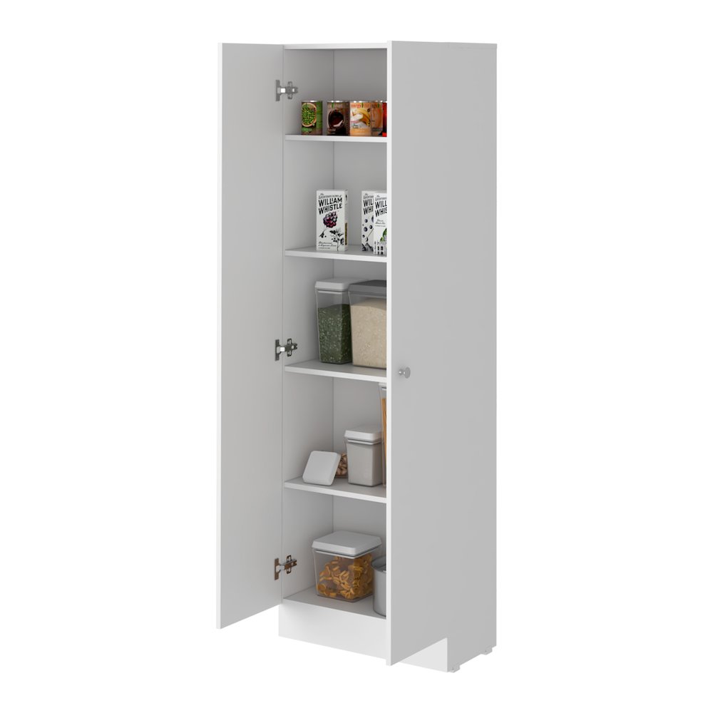 Rectangle 2-Door Storage Tall Cabinet White. Picture 1