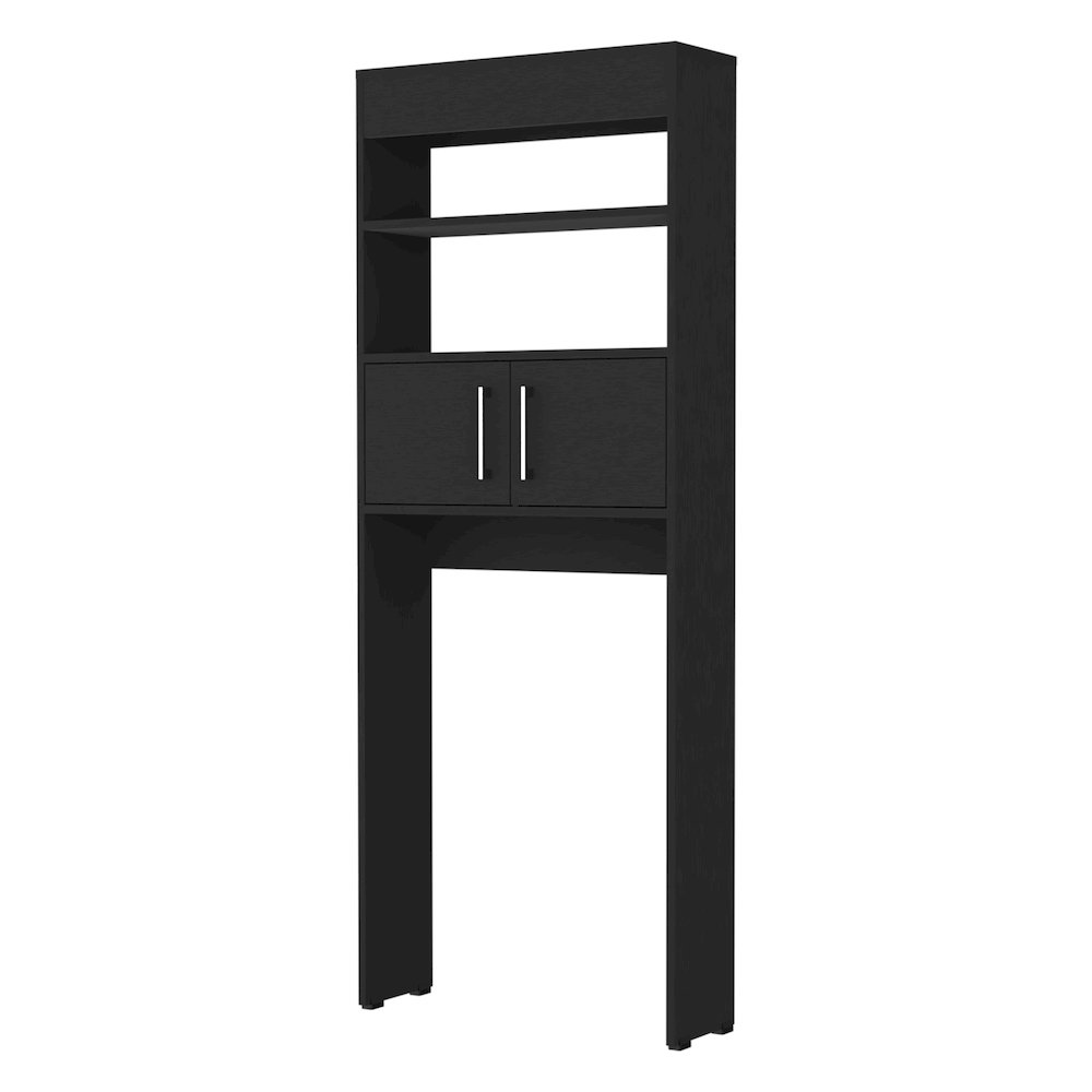 2-Shelf Over The Toilet Cabinet Black Wengue. Picture 1