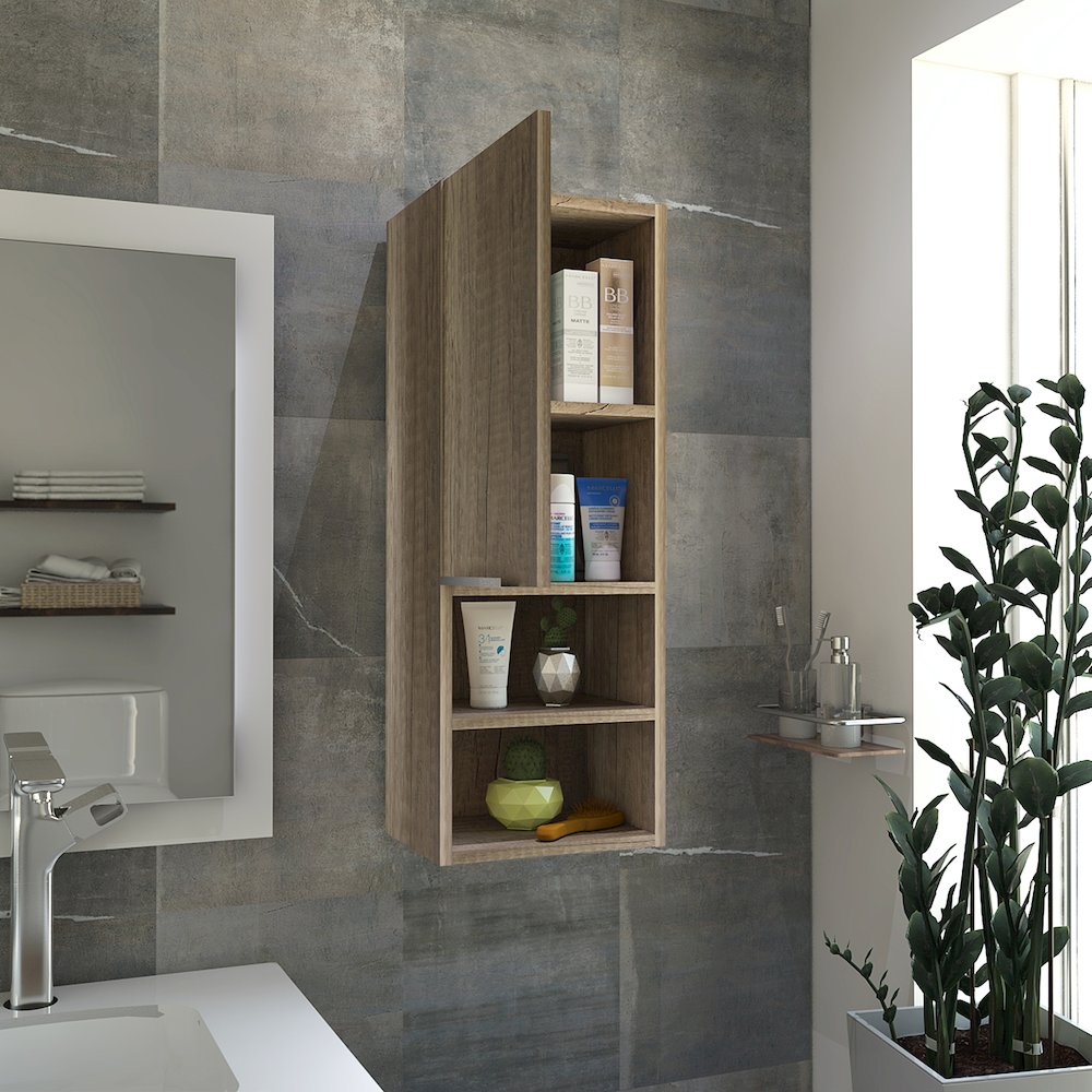 Rectangle 2-Shelf Medicine Cabinet Light Oak. Picture 5