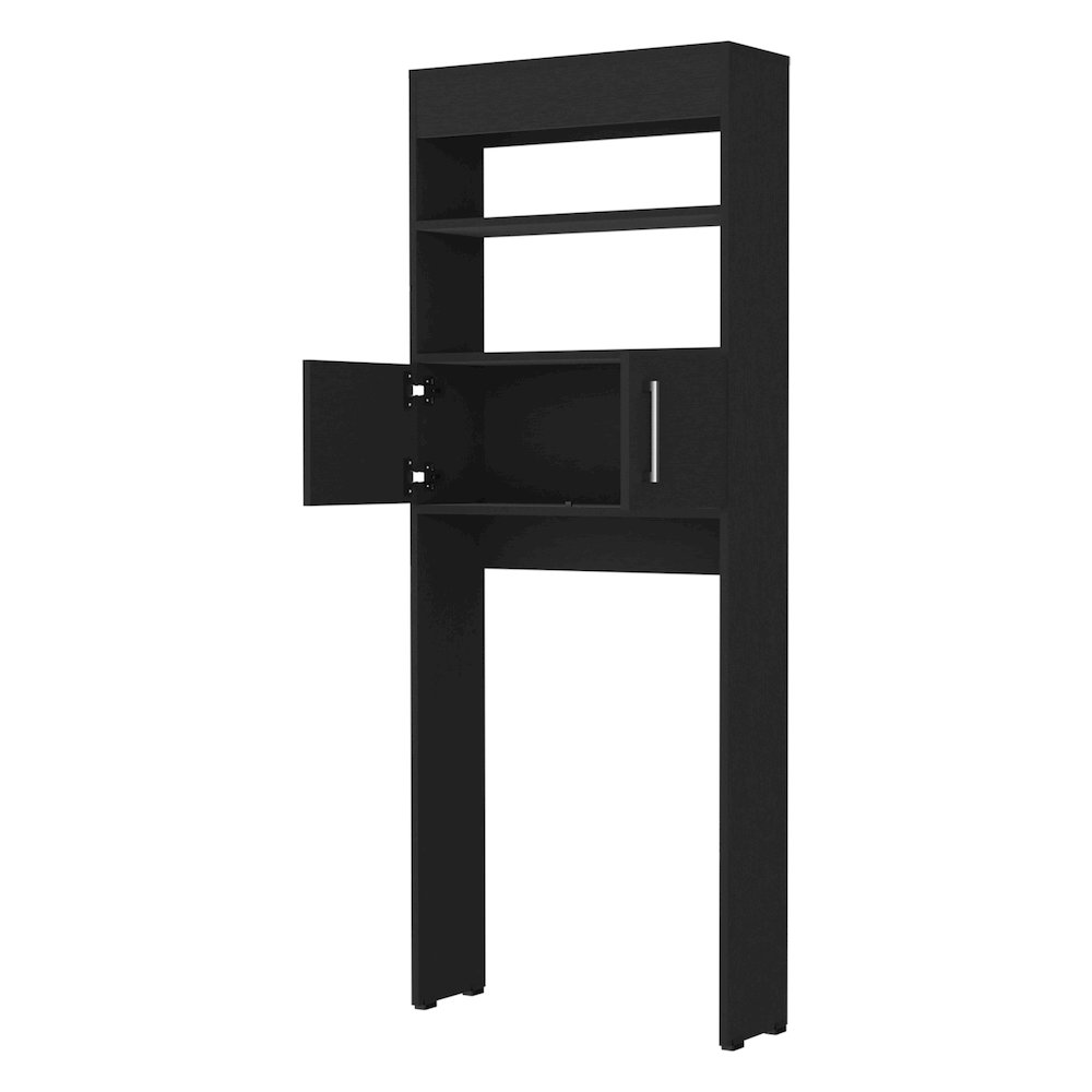 2-Shelf Over The Toilet Cabinet Black Wengue. Picture 2