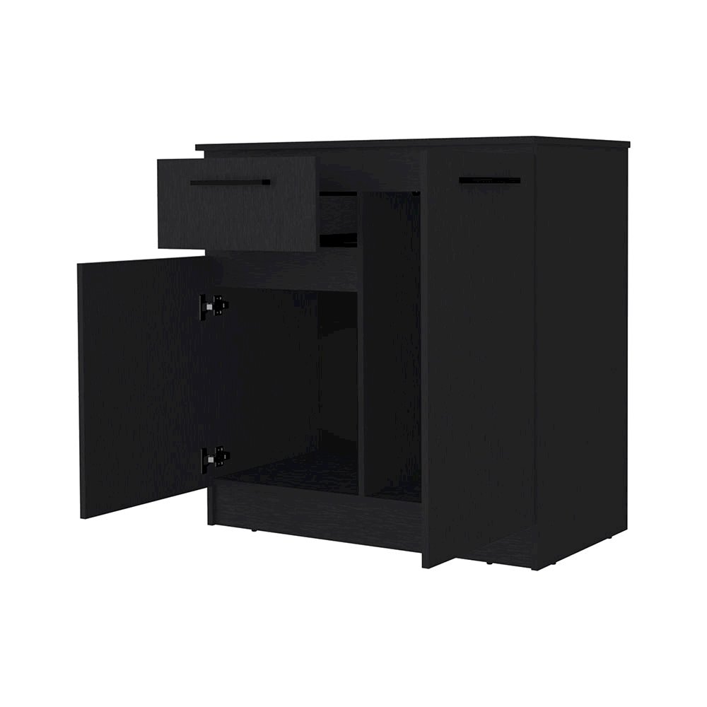 2-Door 1-Drawer Dresser Black. Picture 2