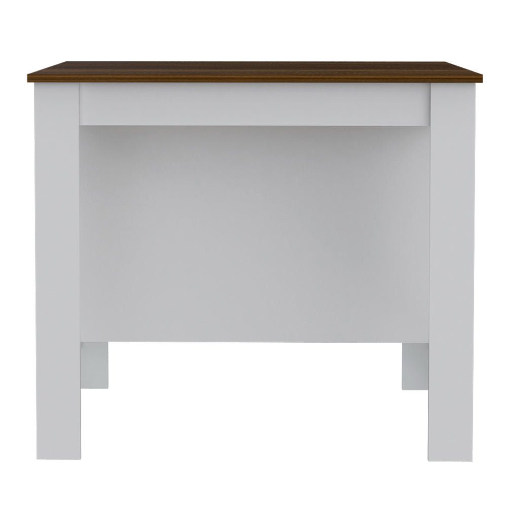 7-Shelf 4-Door 2-piece Kitchen Set, Kitchen Island and Pantry Cabinet White. Picture 2
