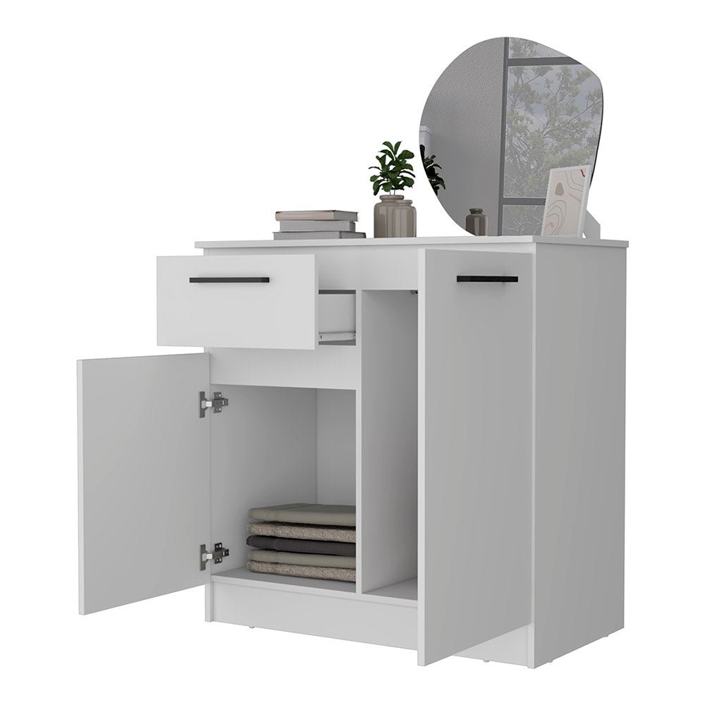 2-Door 1-Drawer Dresser White. Picture 4